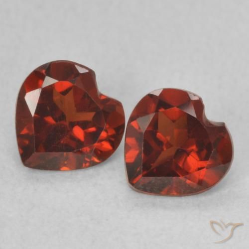 1.07ctw Naturale Ribes Rosso Granato Piropo, Cuore, VVS-VS