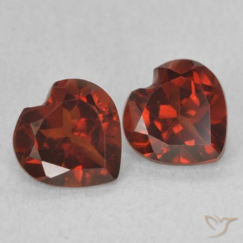 Gemme di Granato Piropo Ribes Rosso naturale da 1.07 ct, Cuore, VVS-VS