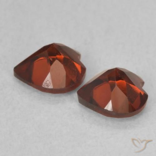 Gemme di Granato Piropo Ribes Rosso naturale da 1.07 ct, Cuore, VVS-VS