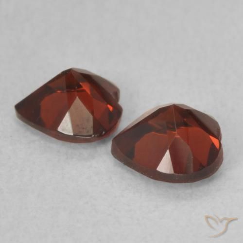 Gemme di Granato Piropo Ribes Rosso naturale da 1.08 ct, Cuore, VVS-VS