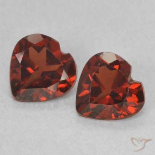 1.07ctw Naturale Rosso medio Granato Piropo, Cuore, VVS-VS
