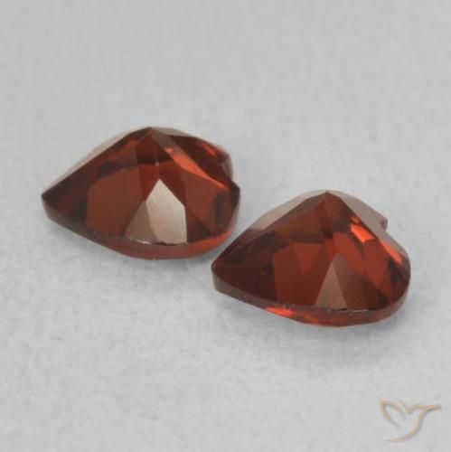 Gemme di Granato Piropo Rosso medio naturale da 1.07 ct, Cuore, VVS-VS