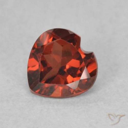 0.60ct Naturale Rosso scarlatto profondo Granato Piropo, Cuore, VVS