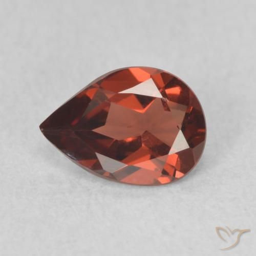 0.72ct Naturale Rosso scuro Granato Piropo, Forma a pera, VVS