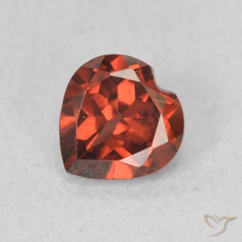 0.66ct Naturale Rosso scarlatto Granato Piropo, Cuore, VVS
