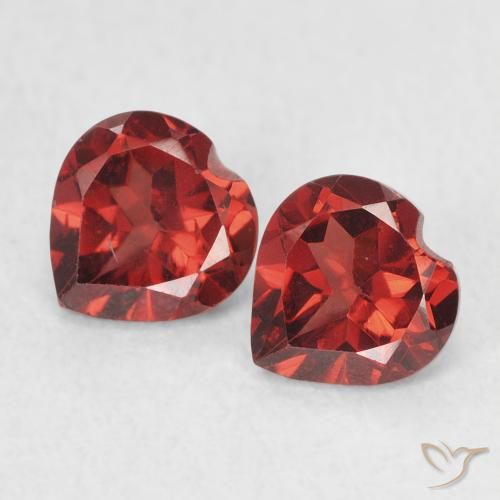1.30ctw Naturale Rosso medio Granato Piropo, Cuore, VS