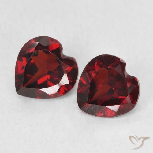 1.07ctw Naturale Rosso scuro Granato Piropo, Cuore, VS