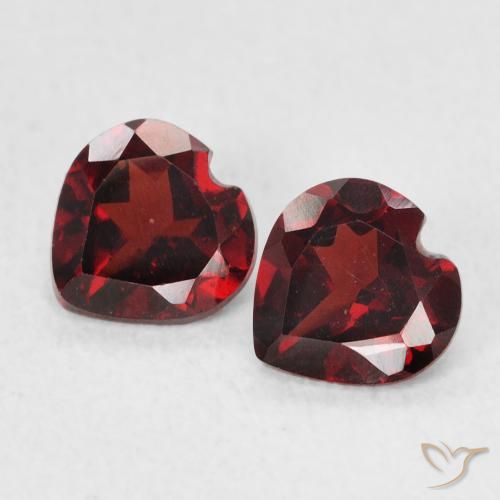 1.15ctw Naturale Rosso scuro Granato Piropo, Cuore, VS