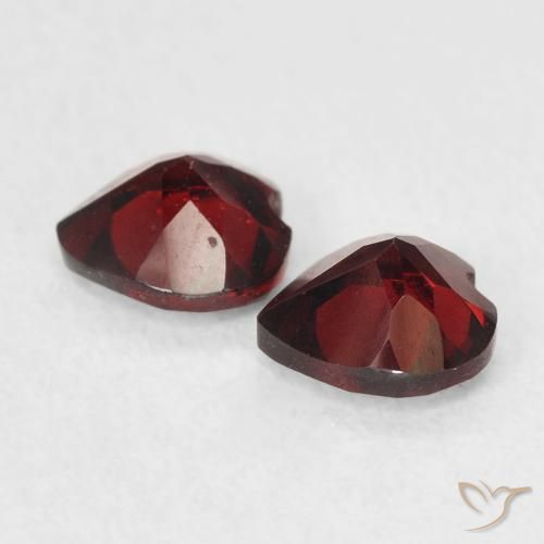 Gemme di Granato Piropo Rosso scuro naturale da 1.15 ct, Cuore, VS