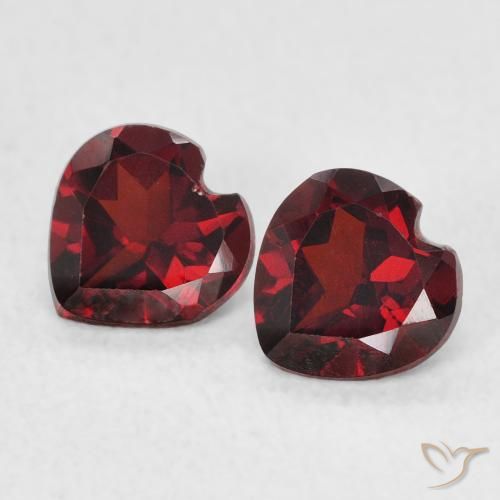 1.18ctw Naturale Rosso scuro Granato Piropo, Cuore, VS