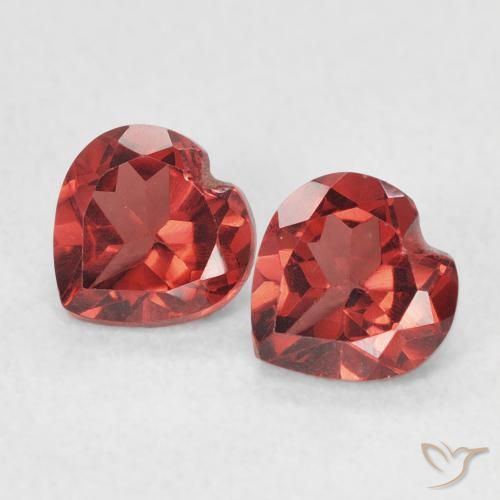 1.23ctw Naturale Rosso scarlatto profondo Granato Piropo, Cuore, VS