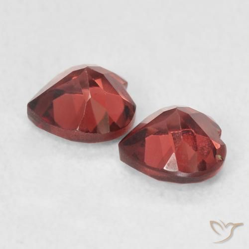 Gemme di Granato Piropo Rosso scarlatto profondo naturale da 1.23 ct, Cuore, VS