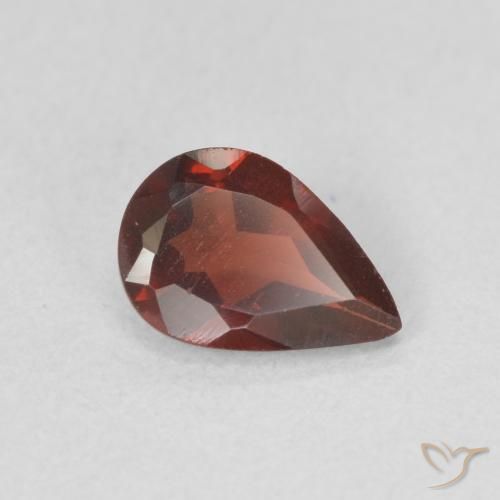 Granato Piropo Rosso scuro naturale da 0.73 ct, Forma a pera, VVS-VS