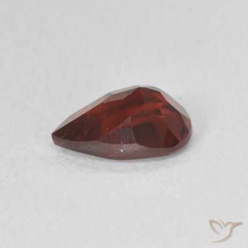 Granato Piropo Rosso scuro naturale da 0.80 ct, Forma a pera, VVS-VS