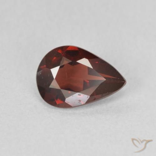 0.73ct Naturale Rosso scuro Granato Piropo, Forma a pera, VVS-VS