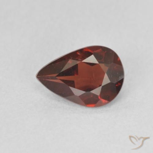 Granato Piropo Rosso scuro naturale da 0.73 ct, Forma a pera, VVS-VS