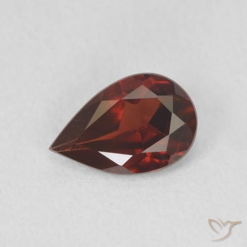 0.69ct Naturale Sangria rossa Granato Piropo, Forma a pera, VVS-VS
