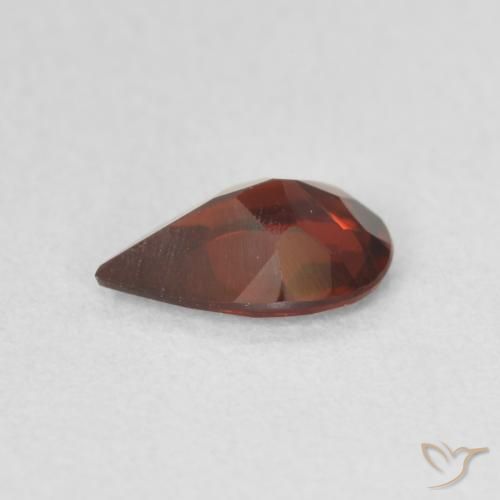 Granato Piropo Sangria rossa naturale da 0.69 ct, Forma a pera, VVS-VS