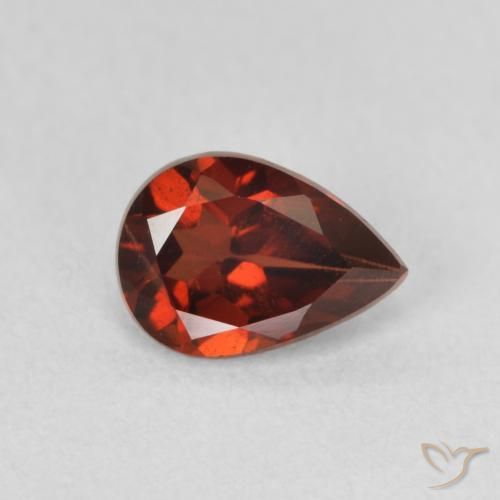 0.84ct Naturale Rosso medio Granato Piropo, Forma a pera, VVS-VS