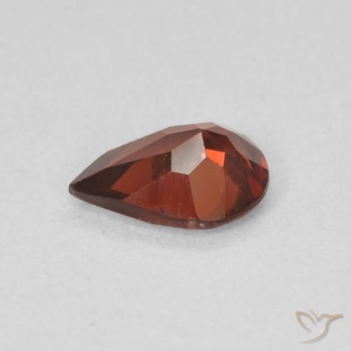 Granato Piropo Sangria rossa naturale da 0.62 ct, Forma a pera, VS