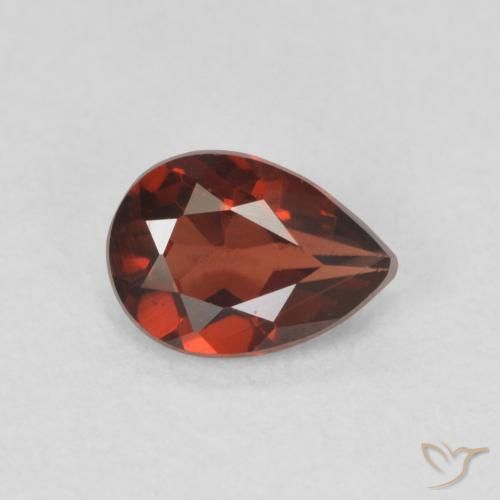 Granato Piropo Rosso scuro naturale da 0.77 ct, Forma a pera, VS