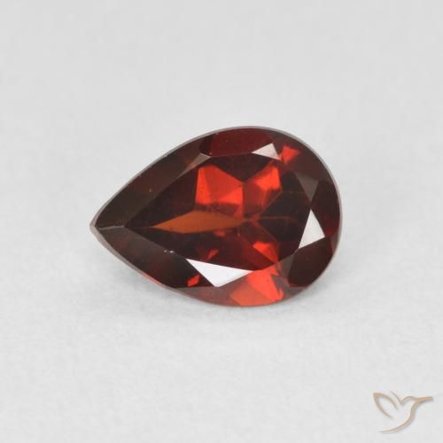 0.72ct Naturale Rosso medio Granato Piropo, Forma a pera, VVS-VS