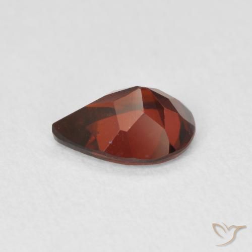 Granato Piropo Rosso medio naturale da 0.72 ct, Forma a pera, VVS-VS