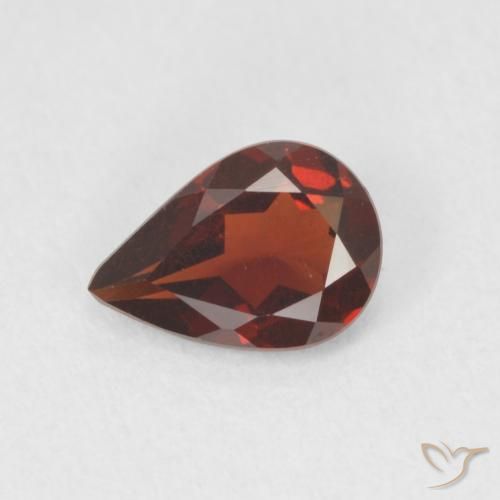 0.73ct Naturale Sangria rossa Granato Piropo, Forma a pera, VVS-VS