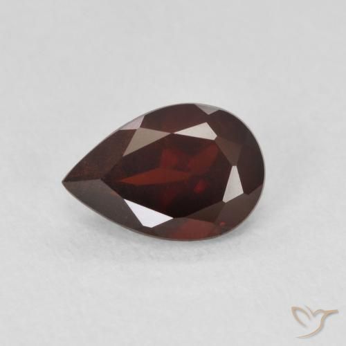 0.89ct Naturale Rosso scuro Granato Piropo, Forma a pera, VVS-VS