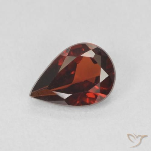 0.82ct Naturale Rosso scuro Granato Piropo, Forma a pera, VVS-VS