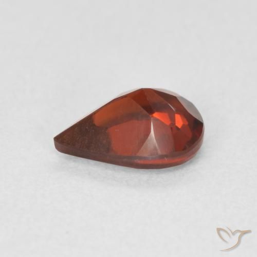 Granato Piropo Rosso scuro naturale da 0.82 ct, Forma a pera, VVS-VS