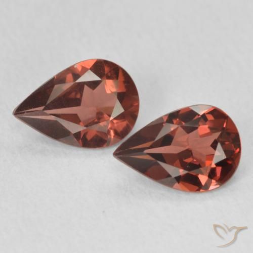 1.25ctw Naturale Rosso scarlatto profondo Granato Piropo, Forma a pera, VVS-VS