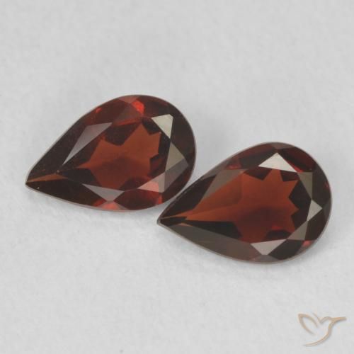 1.15ctw Naturale Rosso scuro Granato Piropo, Forma a pera, VVS-VS