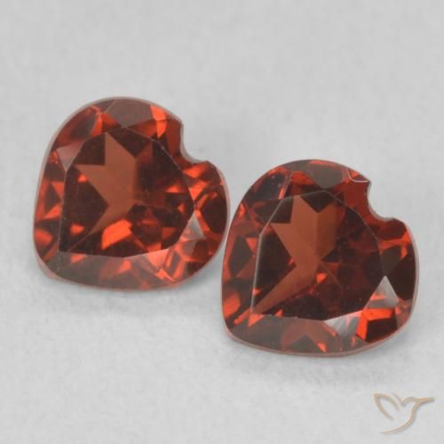 Gemme di Granato Piropo Rosso brillante naturale da 1.01 ct, Cuore, VVS-VS