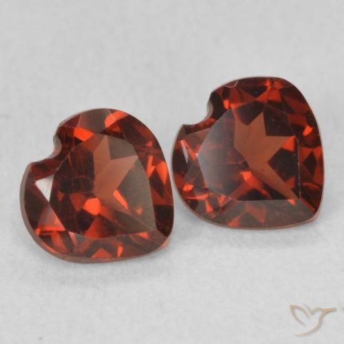Gemme di Granato Piropo Rosso brillante naturale da 1.01 ct, Cuore, VVS-VS