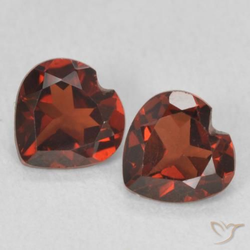 1.02ctw Naturale Ribes Rosso Granato Piropo, Cuore, VVS-VS