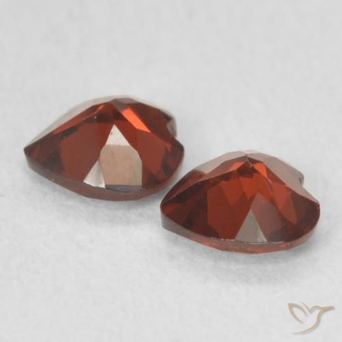 Gemme di Granato Piropo Ribes Rosso naturale da 1.02 ct, Cuore, VVS-VS