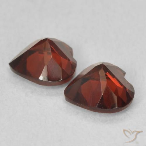 Gemme di Granato Piropo Ribes Rosso naturale da 1.11 ct, Cuore, VVS-VS