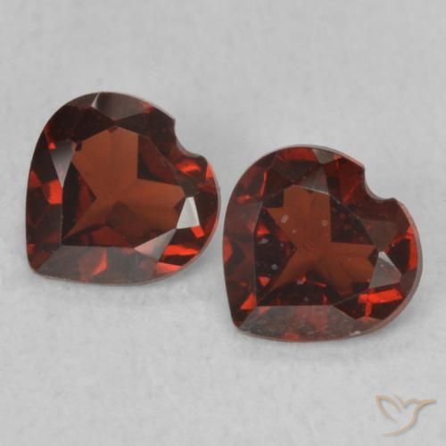 0.92ctw Naturale Rosso Sangue Profondo Granato Piropo, Cuore, VS