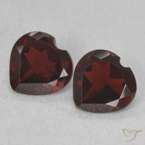 0.96ctw Naturale Rosso scuro Granato Piropo, Cuore, VS