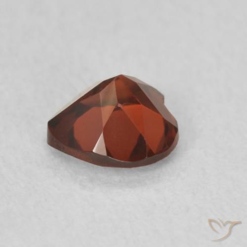 Granato Piropo Ribes Rosso naturale da 0.58 ct, Cuore, VS