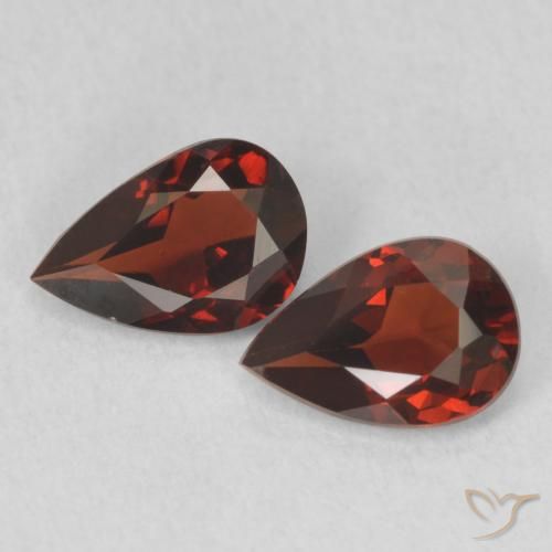 1.25ctw Naturale Ribes Rosso Granato Piropo, Forma a pera, VVS-VS