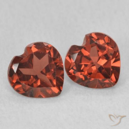 Gemme di Granato Piropo Rosso brillante naturale da 1.11 ct, Cuore, VVS-VS