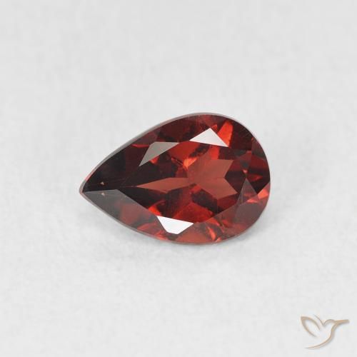 Granato Piropo Ribes Rosso naturale da 0.78 ct, Forma a pera, VVS