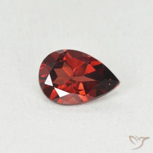 Granato Piropo Ribes Rosso naturale da 0.78 ct, Forma a pera, VVS