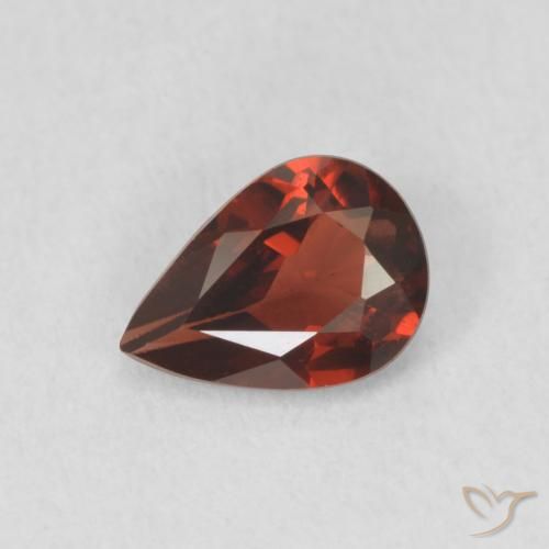 0.70ct Naturale Sangria rossa Granato Piropo, Forma a pera, VVS