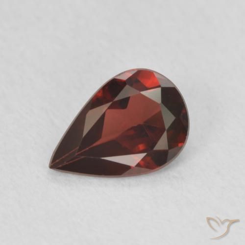 0.74ct Naturale Rosso intenso Granato Piropo, Forma a pera, VVS