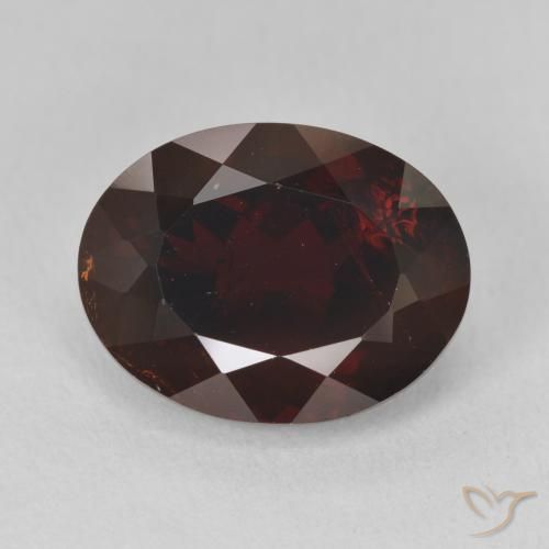 9.43ct Naturale Rosso nerastro Granato Piropo, Ovale, VS-SI