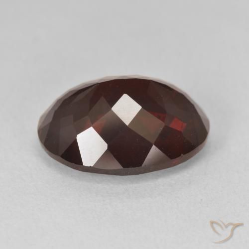 Granato Piropo Rosso nerastro naturale da 9.43 ct, Ovale, VS-SI