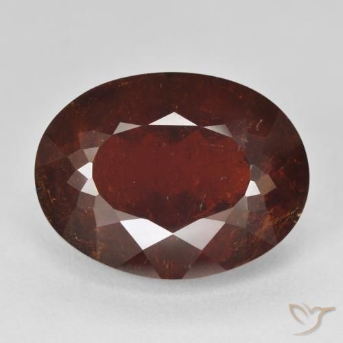 25.23ct Naturale Sangria rossa Granato Piropo, Ovale, VS-SI